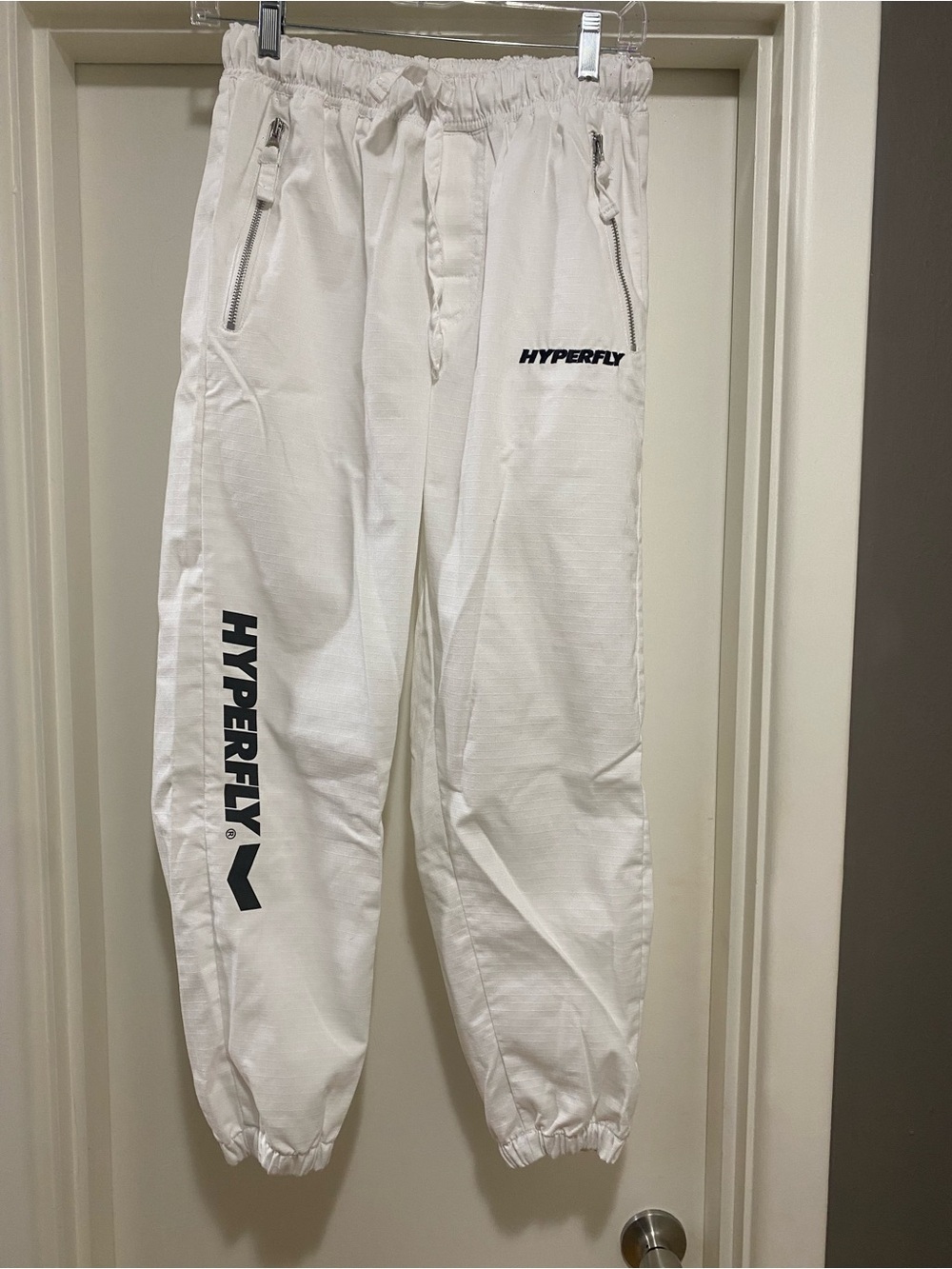 HYPERFLY Men’s White Athletic Jogger Pants